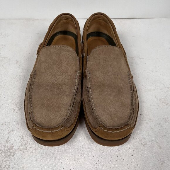 Tommy Bahama Seaport Taupe Camel Leather Loafers Size 9 M main image 5